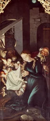 Nativity of Jesus, Panel of Stories of Virgin, Altarpiece of Freiburg Cathedral