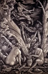 The Sabbath of the Witches, Engraving by Hans Baldung Green