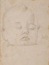 The Head of a Sleeping Baby Boy, En Face