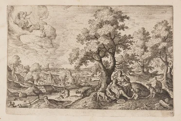 Plate 12, from Landscapes with Scenes from the Old and New Testament and Ovid’s Metamorphoses