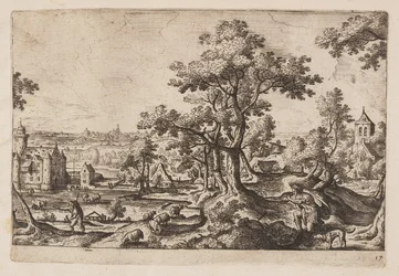 Plate 17, from Landscapes with Scenes from the Old and New Testament and Ovid’s Metamorphoses