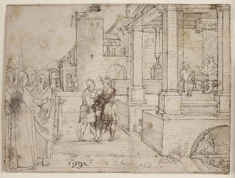 Christ Surrounded by Apostles and Pharisees
