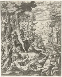 John the Baptist Preaching to the Multitude
