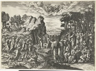 Moses Strikes Water from the Rock