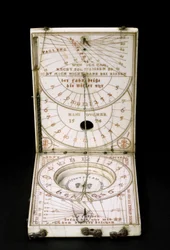 Tablet compass sundial, Nuremberg, 1574