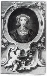 Anne of Cleves, engraved by Jacobus Houbraken, 1740