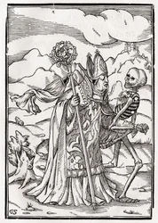 Death Comes to the Bishop, engraved by Georg Scharffenberg, from 