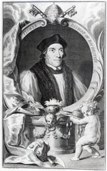 John Fisher, Bishop of Rochester, Engraved by Jacobus Houbraken