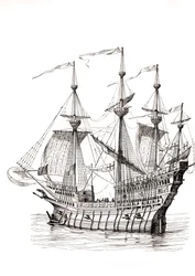Man-of-War which carried King Henry VIII to the Field of Cloth of Gold, c.1880