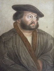 Portrait of Hans Holbein engraved by Francesco Bartolozzi