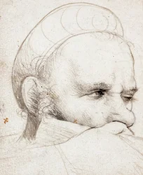 The Head of a Crossbowman Taking Aim