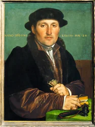 Portrait of a young merchant, probably the Nuernberg patrician Hans von Muffel, aged 28