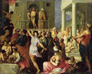 Ecce Homo. Pilate shows the Crowd the Flogged Jesus