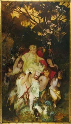 Modern Amoretti, Triptych, central panel, 1868