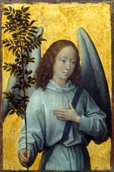 Angel holding an olive branch (Flemish school), 15th century, dimensions: 1.64 x 1.1 m, Paris, Musée du Louvre
