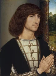 Portrait of a young Man praying