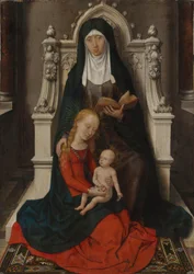Panel of a Diptych: St. Anne with the Virgin and Child (Separated Outside of Inv.-No. 5)
