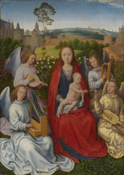 Panel of a Diptych: Mary in the Rose Garden
