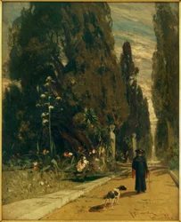 H.P. Feddersen the Younger, In the Park of Villa d’Este (Tivoli)