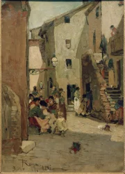 Roman Ghetto III (Painting by Hans Peter Feddersen)