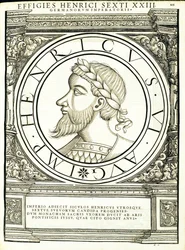 Henricus VI, illustration from Imperatorum Romanorum Omnium Orientalium et Occidentalium Verissimae Imagines ex Antiquis Numismatis
