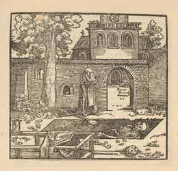 Crying Woman by a Grave