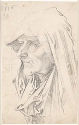 Portrait of an Old Woman in Profile to the Left