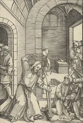 Christ Purifying the Temple, from Speculum passionis domini nostri Ihesu Christi