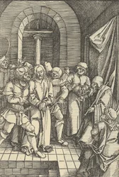 Christ before Annas, from Speculum Passionis Domini Nostri Ihesu Christi