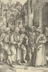 Christ before Pilate in front of his Palace, from Speculum passionis domini nostri Ihesu Christi
