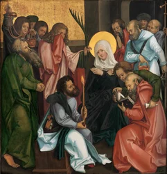 The Dormition of the Virgin, Reverse Christ Carrying the Cross