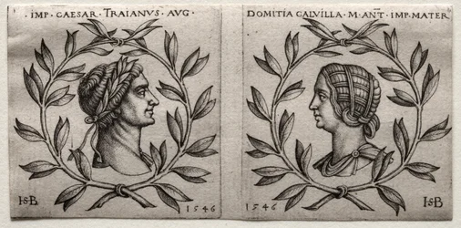 Busts of Emperor Trajan and Domitia Calvilla, 1546