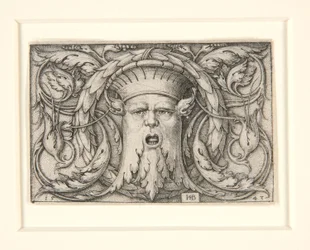 Panel with a Mascaron (ornament with a mask)