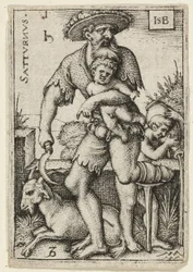 Saturn, plate one from The Seven Planets with the Zodiacs