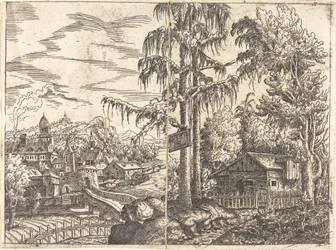 Landscape with View of a Farmer