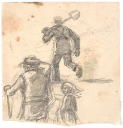 Figure Studies for a Fire Scene