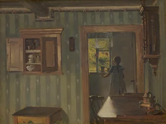 Interior with a Little Girl