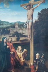 Christ crucified with Mary, St John, St Mary Magdalen and patrons