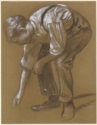 A Man Bending Over