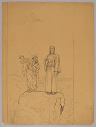 The Temptation of Christ, verso: Christ Crucified