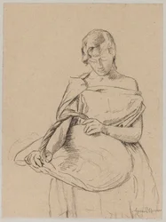 Young woman with a basket
