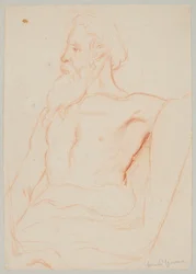 Half-Naked Old Man with a Beard