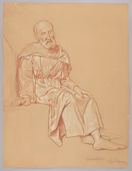 Old Man Sitting on a Stone