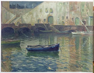 Harbour in Moonlight, c.1900