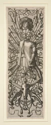 One Sheet from a Set of 16 Panel Decorations and Friezes with Trophies