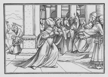 Athaliah Pressing Forward into the Temple is Seized and Slain