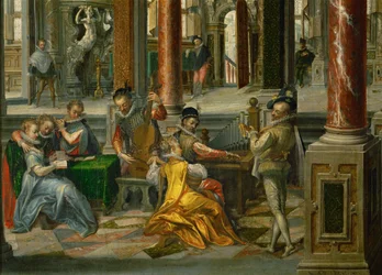 Palace Architecture with Musicians