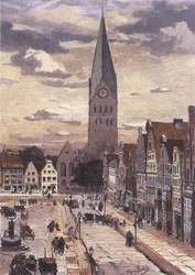 Am Sande (View to the East towards the Tower of St. John