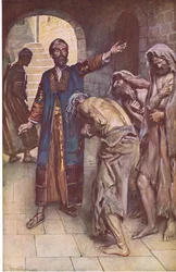 Isaiah and the Messengers (Illustration from Pictures That Teach The Crown Series, 1920)