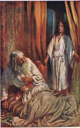 Samuel and Eli (Illustration from Pictures That Teach The Crown Series, 1920)